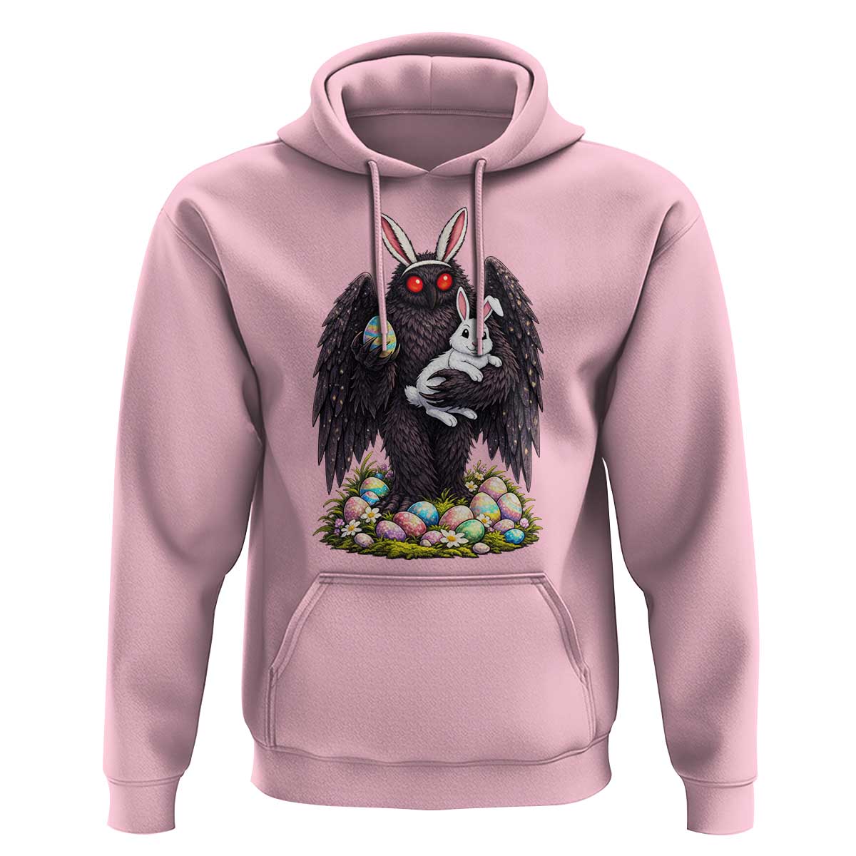 Funny Mothman Bunny Ears Hoodie Point Pleasant Cryptid Lover Gift