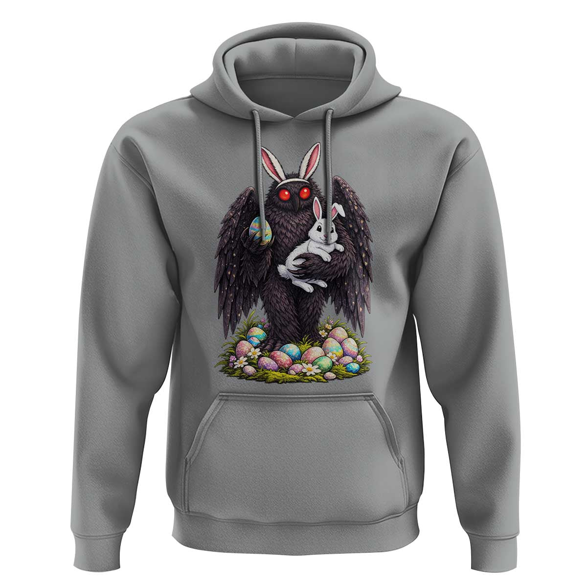 Funny Mothman Bunny Ears Hoodie Point Pleasant Cryptid Lover Gift