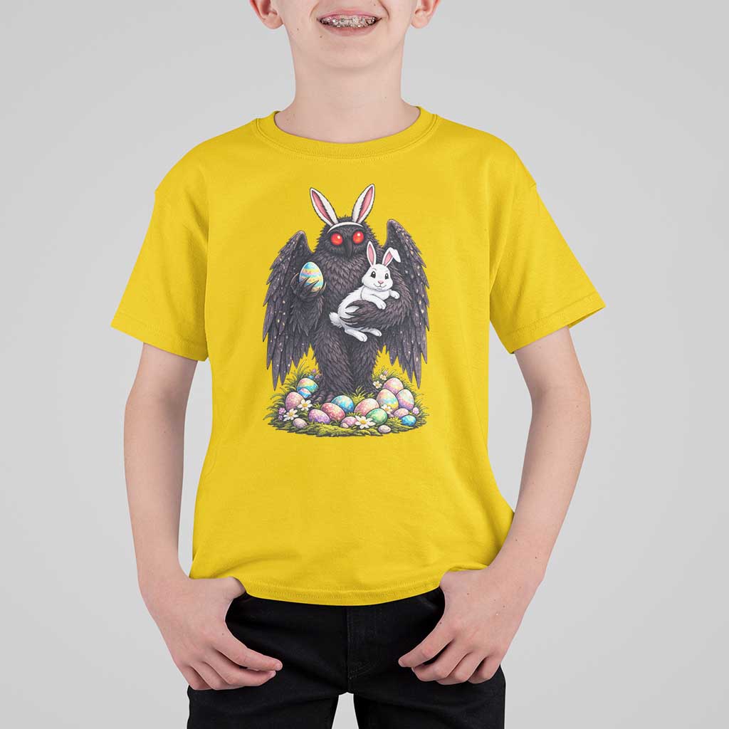 Funny Mothman Bunny Ears T Shirt For Kid Point Pleasant Cryptid Lover Gift