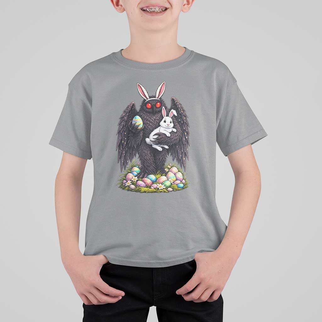 Funny Mothman Bunny Ears T Shirt For Kid Point Pleasant Cryptid Lover Gift