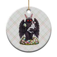 Funny Mothman Bunny Ears Ceramic Ornament Point Pleasant Cryptid Lover Gift
