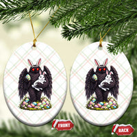 Funny Mothman Bunny Ears Ceramic Ornament Point Pleasant Cryptid Lover Gift