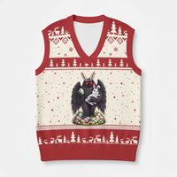 Funny Mothman Bunny Ears V-Neck Knit Sweater Vest Point Pleasant Cryptid Lover Gift