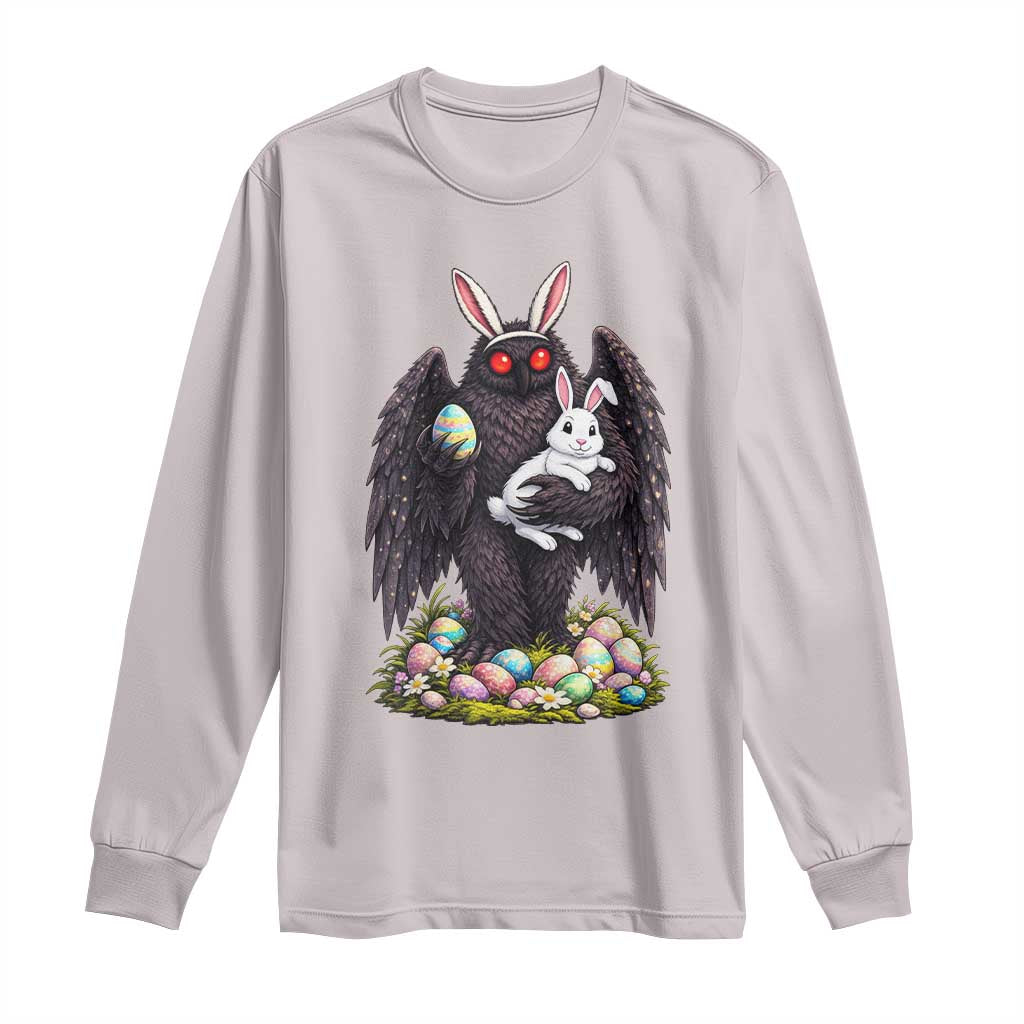 Funny Mothman Bunny Ears Long Sleeve Shirt Point Pleasant Cryptid Lover Gift