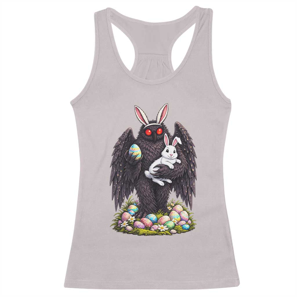 Funny Mothman Bunny Ears Racerback Tank Top Point Pleasant Cryptid Lover Gift