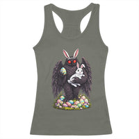 Funny Mothman Bunny Ears Racerback Tank Top Point Pleasant Cryptid Lover Gift