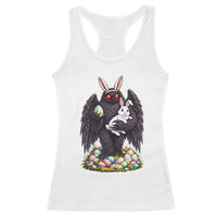 Funny Mothman Bunny Ears Racerback Tank Top Point Pleasant Cryptid Lover Gift