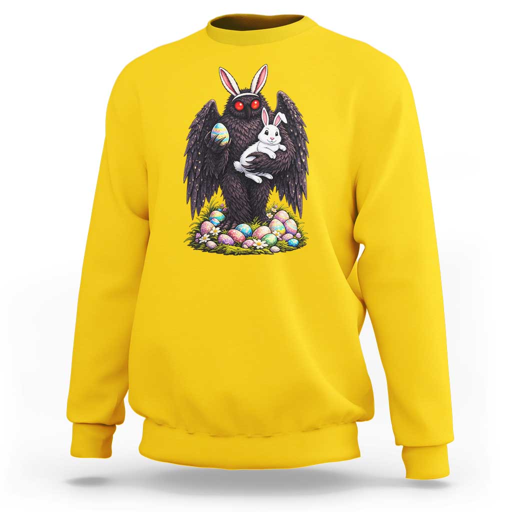 Funny Mothman Bunny Ears Sweatshirt Point Pleasant Cryptid Lover Gift