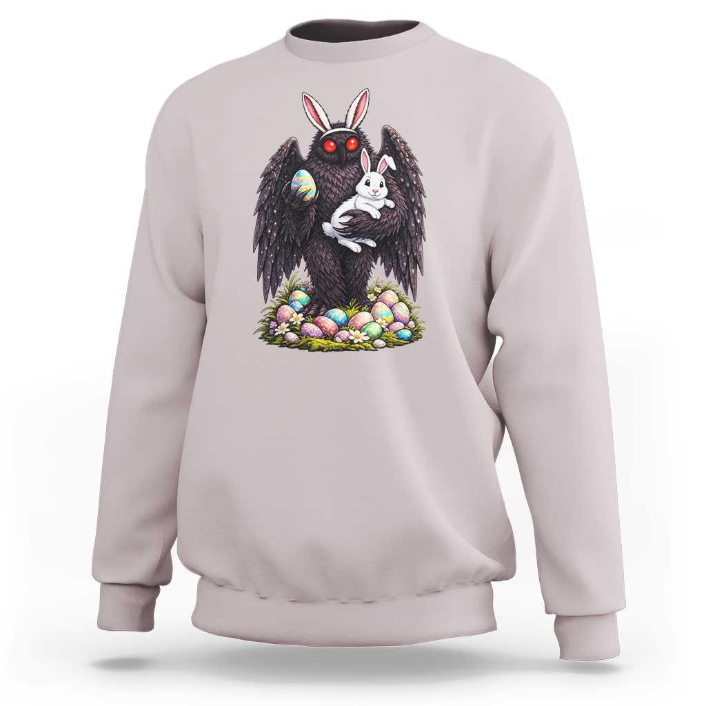 Funny Mothman Bunny Ears Sweatshirt Point Pleasant Cryptid Lover Gift