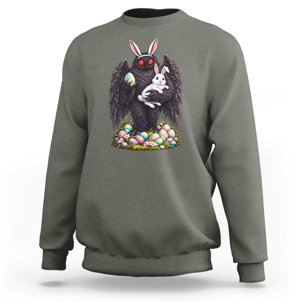 Funny Mothman Bunny Ears Sweatshirt Point Pleasant Cryptid Lover Gift