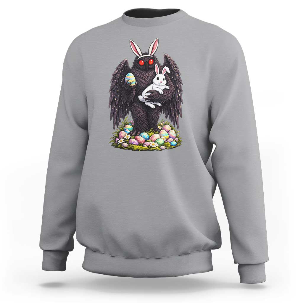 Funny Mothman Bunny Ears Sweatshirt Point Pleasant Cryptid Lover Gift