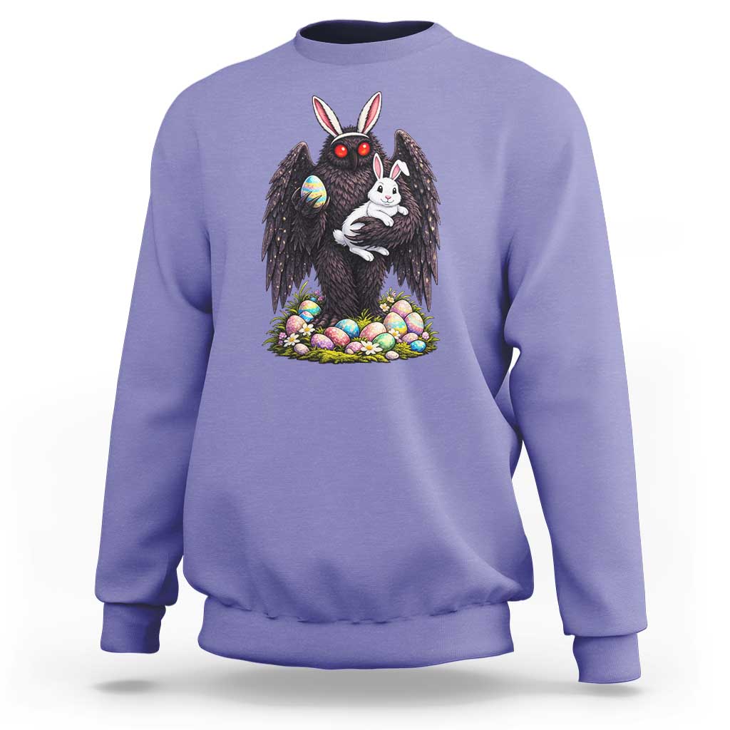 Funny Mothman Bunny Ears Sweatshirt Point Pleasant Cryptid Lover Gift