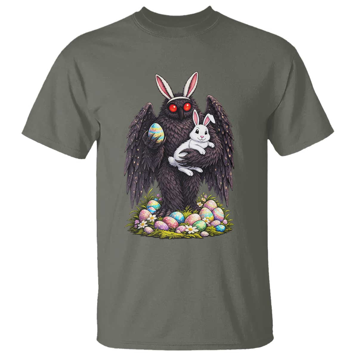 Funny Mothman Bunny Ears T Shirt Point Pleasant Cryptid Lover Gift