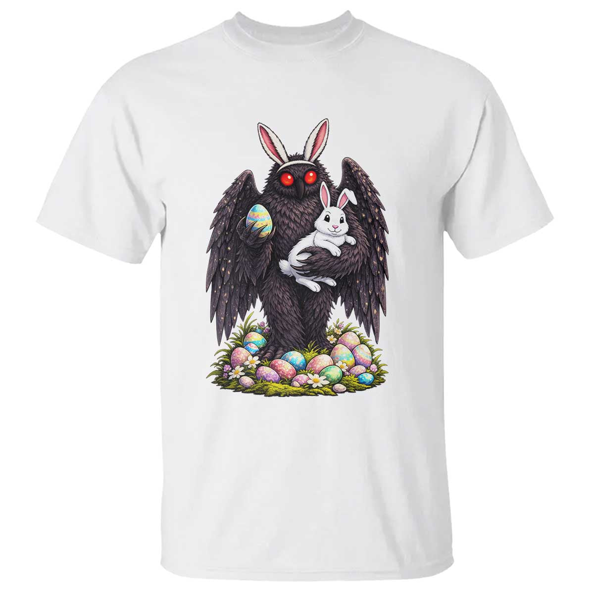 Funny Mothman Bunny Ears T Shirt Point Pleasant Cryptid Lover Gift