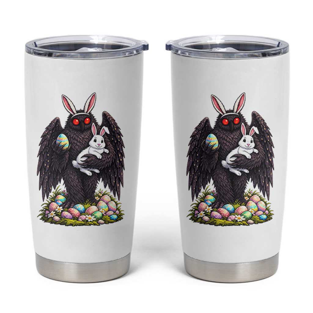 Funny Mothman Bunny Ears Tumbler Cup Point Pleasant Cryptid Lover Gift