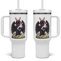Funny Mothman Bunny Ears Tumbler With Handle Point Pleasant Cryptid Lover Gift