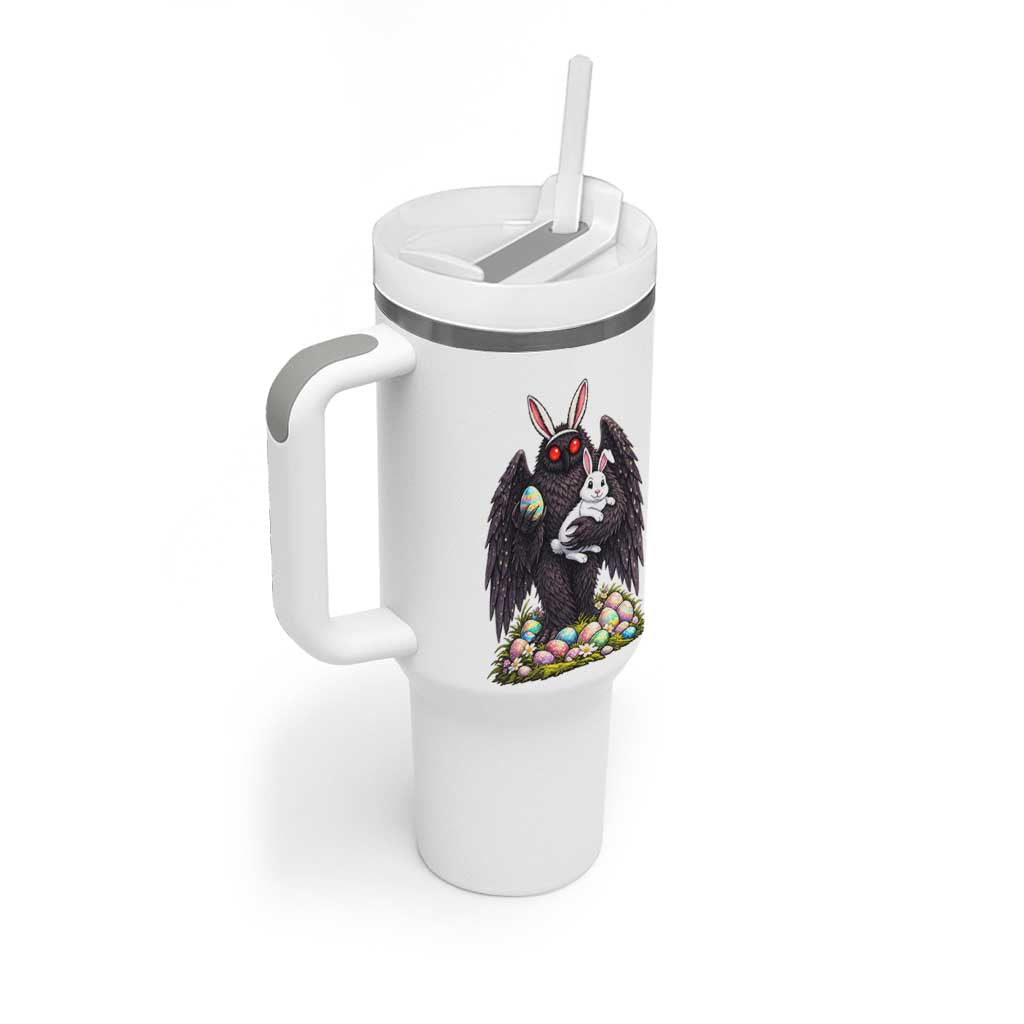 Funny Mothman Bunny Ears Tumbler With Handle Point Pleasant Cryptid Lover Gift
