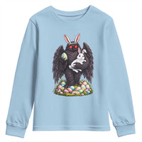 Funny Mothman Bunny Ears Youth Sweatshirt Point Pleasant Cryptid Lover Gift