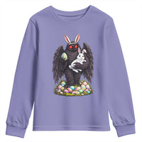 Funny Mothman Bunny Ears Youth Sweatshirt Point Pleasant Cryptid Lover Gift