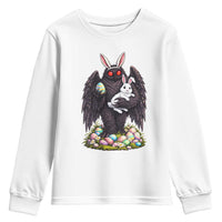 Funny Mothman Bunny Ears Youth Sweatshirt Point Pleasant Cryptid Lover Gift