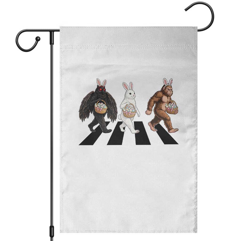 Funny Easter Bunny Bigfoot Mothman Garden Flag Cryptid Lover Gift