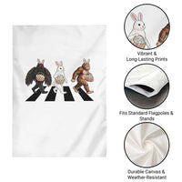 Funny Easter Bunny Bigfoot Mothman Garden Flag Cryptid Lover Gift