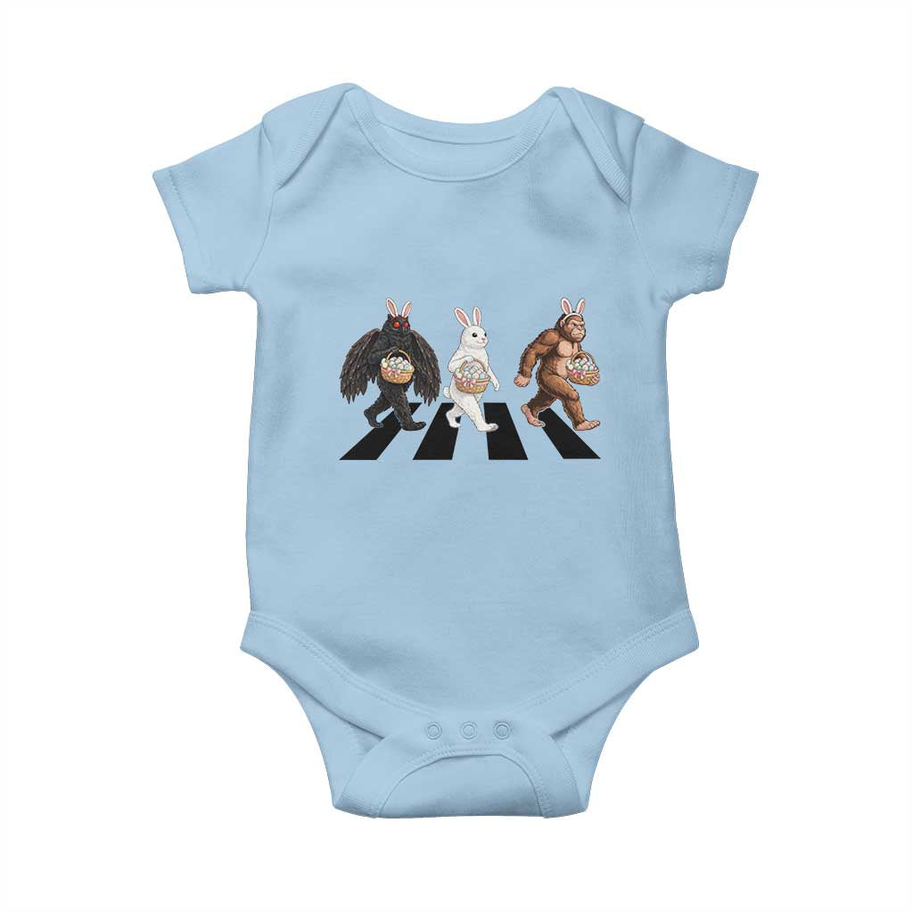 Funny Easter Bunny Bigfoot Mothman Baby Onesie Cryptid Lover Gift