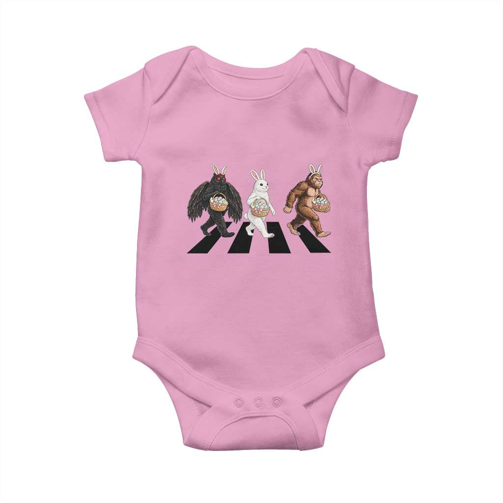 Funny Easter Bunny Bigfoot Mothman Baby Onesie Cryptid Lover Gift