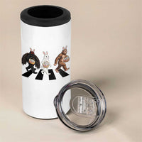 Funny Easter Bunny Bigfoot Mothman 4 in 1 Can Cooler Tumbler Cryptid Lover Gift