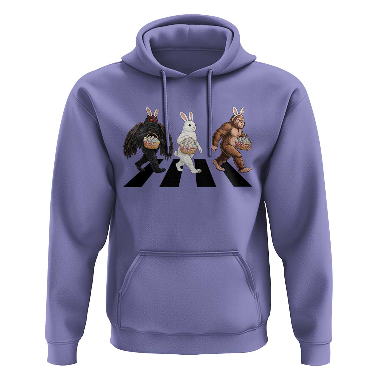 Funny Easter Bunny Bigfoot Mothman Hoodie Cryptid Lover Gift
