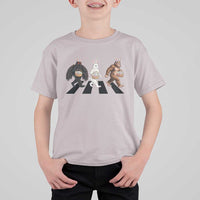 Funny Easter Bunny Bigfoot Mothman T Shirt For Kid Cryptid Lover Gift