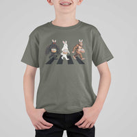 Funny Easter Bunny Bigfoot Mothman T Shirt For Kid Cryptid Lover Gift