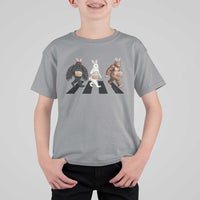 Funny Easter Bunny Bigfoot Mothman T Shirt For Kid Cryptid Lover Gift
