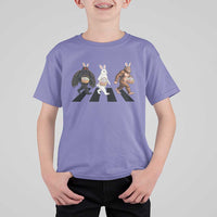 Funny Easter Bunny Bigfoot Mothman T Shirt For Kid Cryptid Lover Gift
