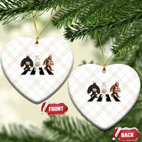Funny Easter Bunny Bigfoot Mothman Ceramic Ornament Cryptid Lover Gift