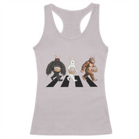 Funny Easter Bunny Bigfoot Mothman Racerback Tank Top Cryptid Lover Gift