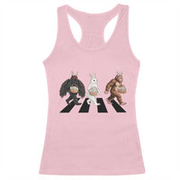 Funny Easter Bunny Bigfoot Mothman Racerback Tank Top Cryptid Lover Gift