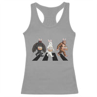 Funny Easter Bunny Bigfoot Mothman Racerback Tank Top Cryptid Lover Gift