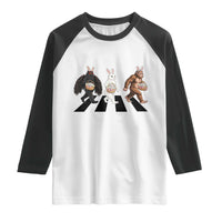 Funny Easter Bunny Bigfoot Mothman Raglan Shirt Cryptid Lover Gift