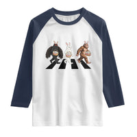 Funny Easter Bunny Bigfoot Mothman Raglan Shirt Cryptid Lover Gift