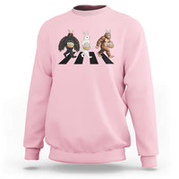 Funny Easter Bunny Bigfoot Mothman Sweatshirt Cryptid Lover Gift