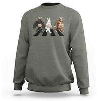Funny Easter Bunny Bigfoot Mothman Sweatshirt Cryptid Lover Gift