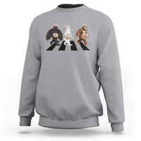 Funny Easter Bunny Bigfoot Mothman Sweatshirt Cryptid Lover Gift