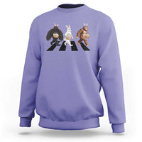 Funny Easter Bunny Bigfoot Mothman Sweatshirt Cryptid Lover Gift