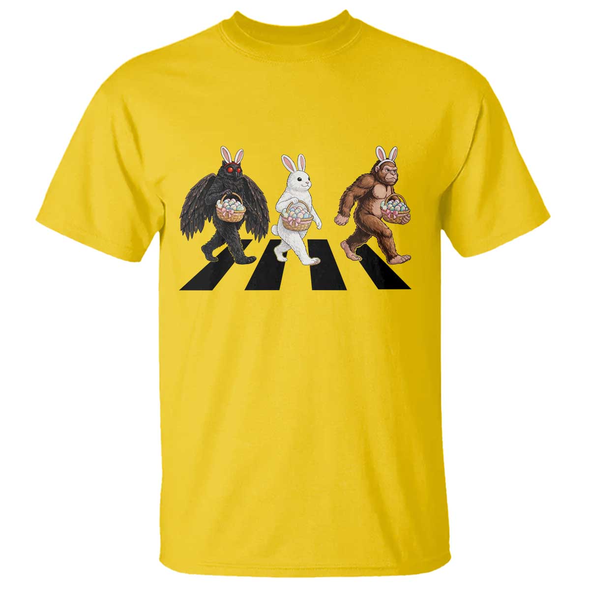 Funny Easter Bunny Bigfoot Mothman T Shirt Cryptid Lover Gift