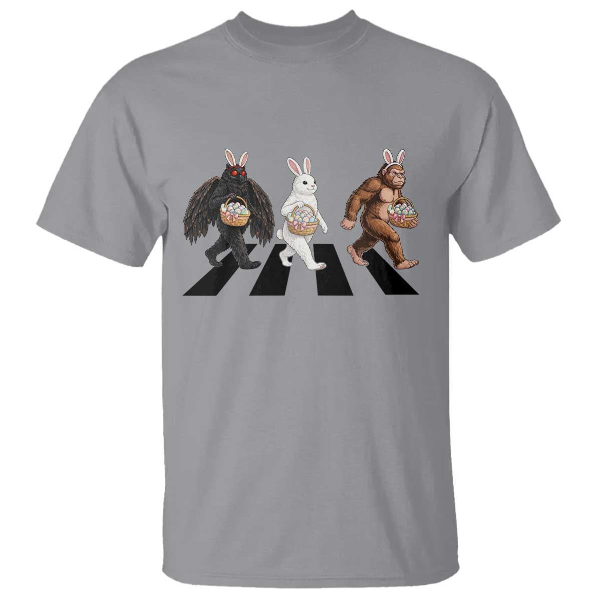 Funny Easter Bunny Bigfoot Mothman T Shirt Cryptid Lover Gift