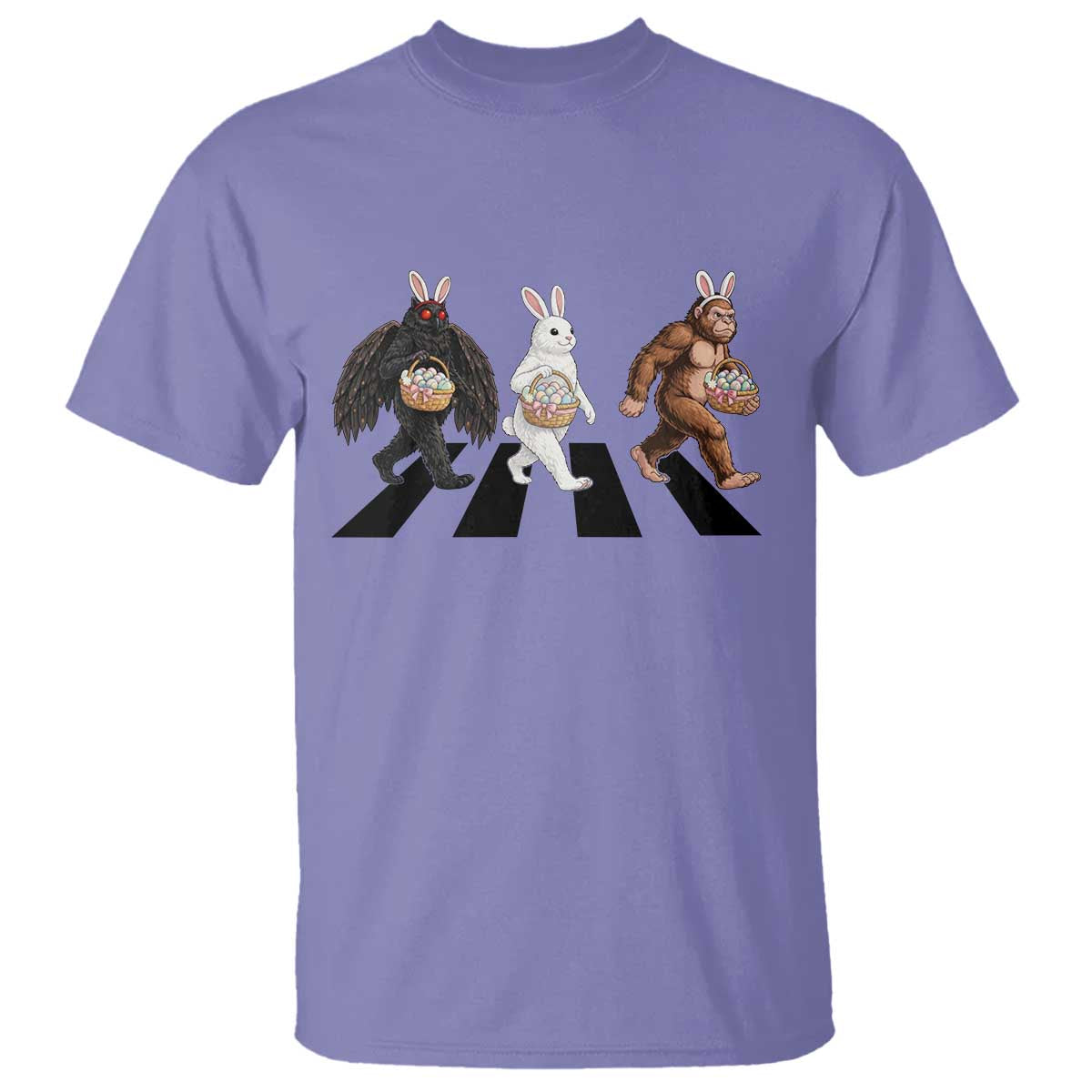 Funny Easter Bunny Bigfoot Mothman T Shirt Cryptid Lover Gift