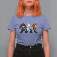 Funny Easter Bunny Bigfoot Mothman T Shirt For Women Cryptid Lover Gift