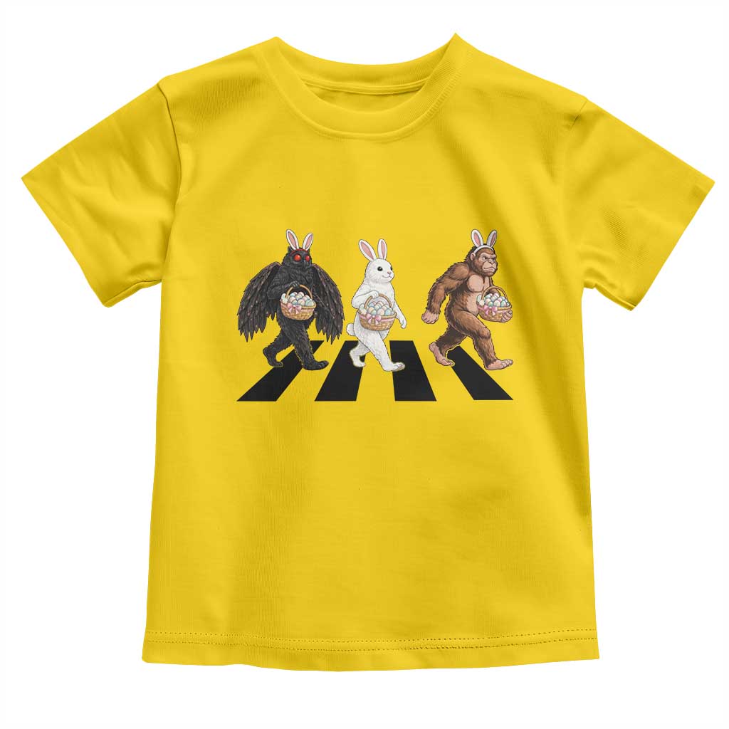 Funny Easter Bunny Bigfoot Mothman Toddler T Shirt Cryptid Lover Gift