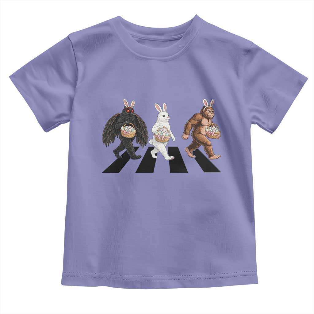 Funny Easter Bunny Bigfoot Mothman Toddler T Shirt Cryptid Lover Gift